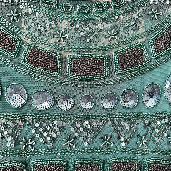 Gatsbylady London Vintage Inspired Flapper Dress - Forest Green (EUC, US 2) - Picture 3 of 7